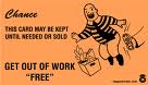 out of work free card