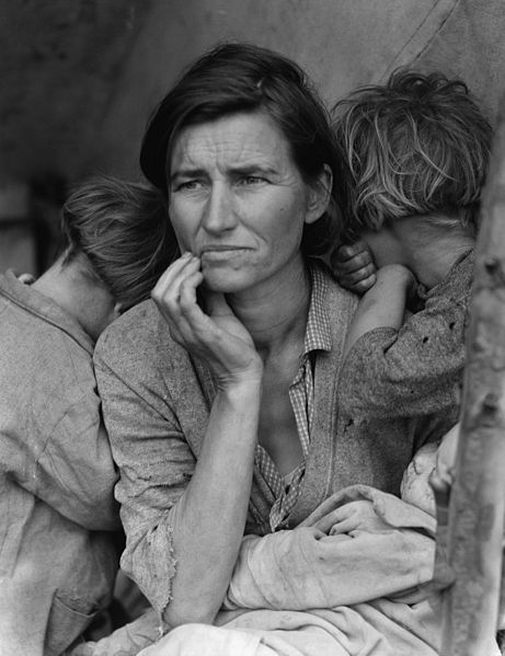 Dorothea Lange's 'Migrant Mother' (Library of Congress) via Wikipedia